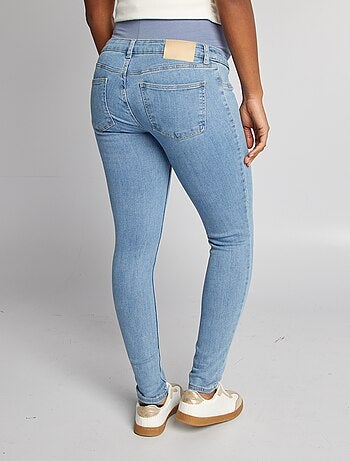 Calças de ganga de grávida super elásticas