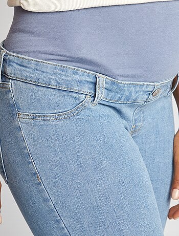 Calças de ganga de grávida super elásticas