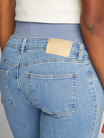 Calças de ganga de grávida super elásticas