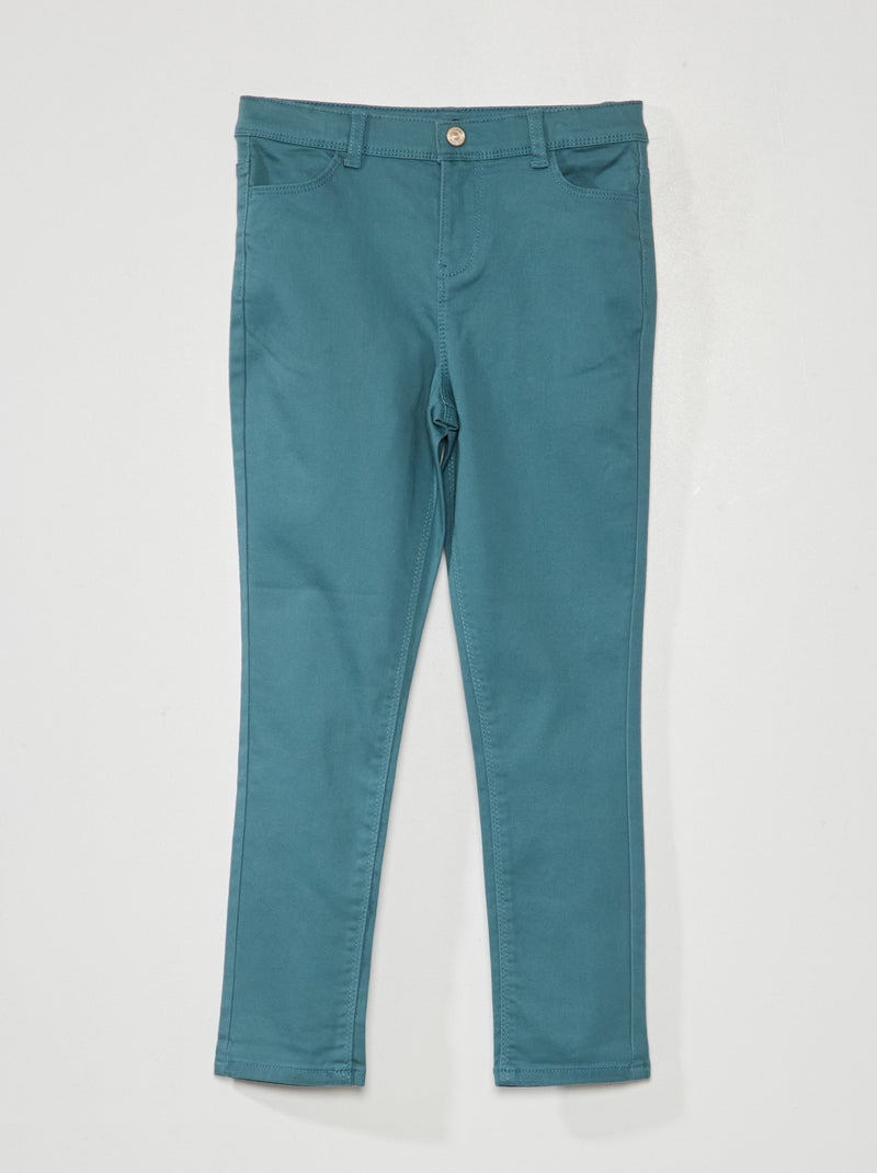 Calças de ganga elásticas - Corte + confortável AZUL - Kiabi