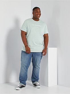 Calças de ganga em puro algodão - Kiabi