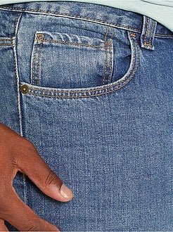 Calças de ganga em puro algodão - Kiabi