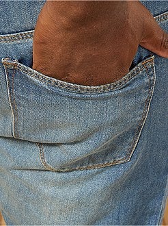 Calças de ganga em puro algodão - Kiabi