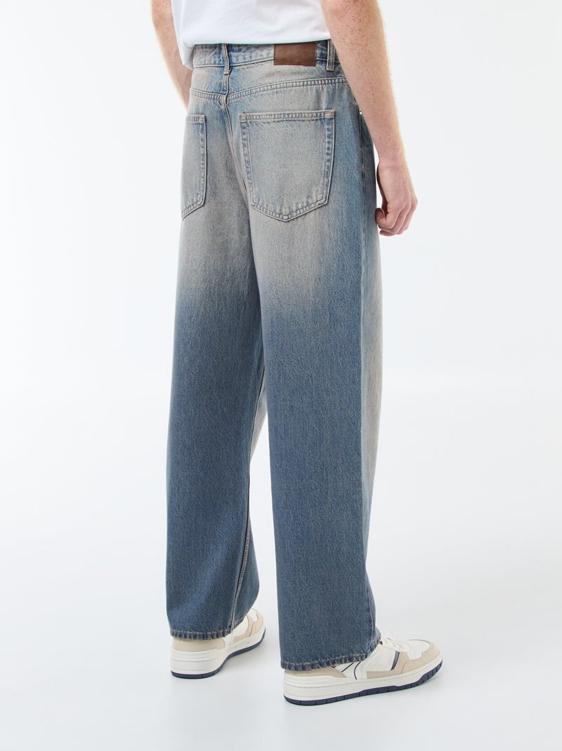 Calças de ganga estilo baggy com 5 bolsos Azul - Kiabi