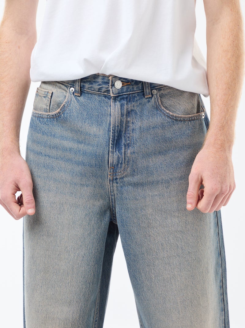 Calças de ganga estilo baggy com 5 bolsos Azul - Kiabi