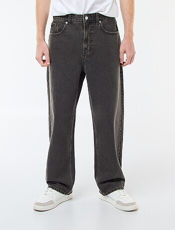 Calças de ganga estilo baggy com 5 bolsos