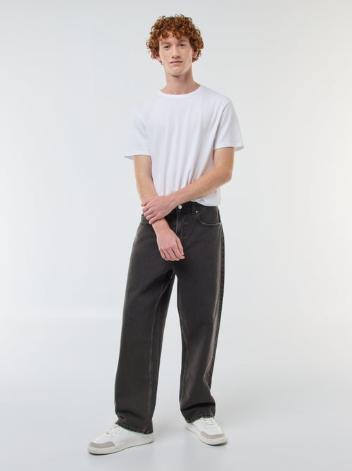 Calças de ganga estilo baggy com 5 bolsos - Kiabi