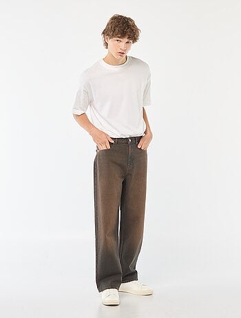 Calças de ganga estilo baggy com 5 bolsos