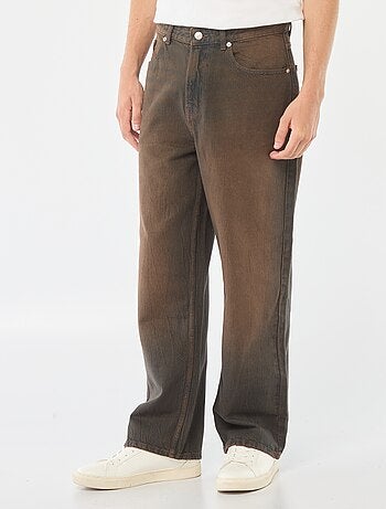 Calças de ganga estilo baggy com 5 bolsos