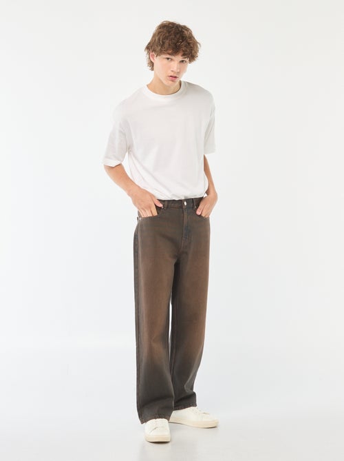 Calças de ganga estilo baggy com 5 bolsos - Kiabi