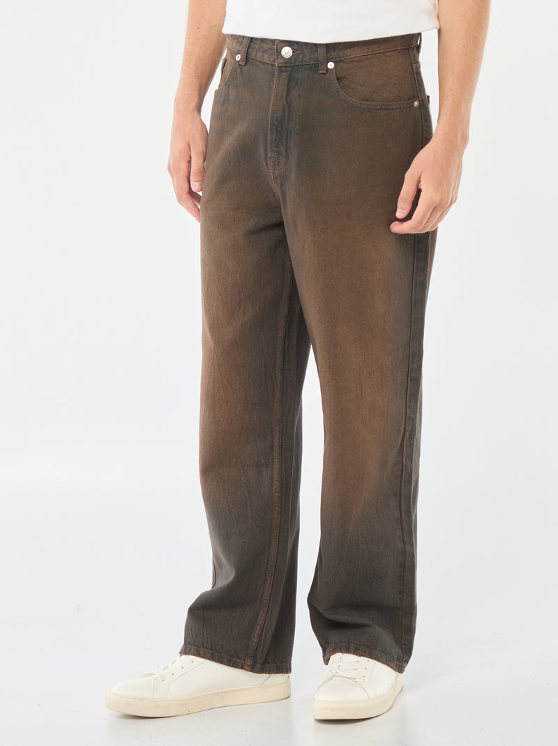 Calças de ganga estilo baggy com 5 bolsos Preto - Kiabi