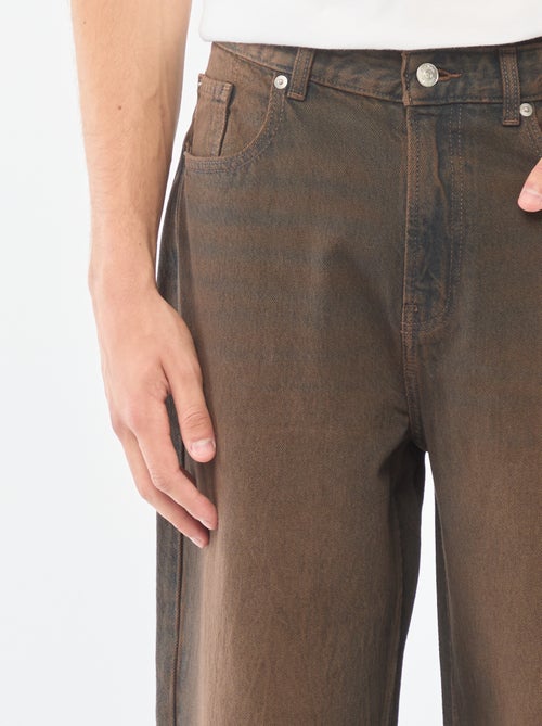 Calças de ganga estilo baggy com 5 bolsos - Kiabi