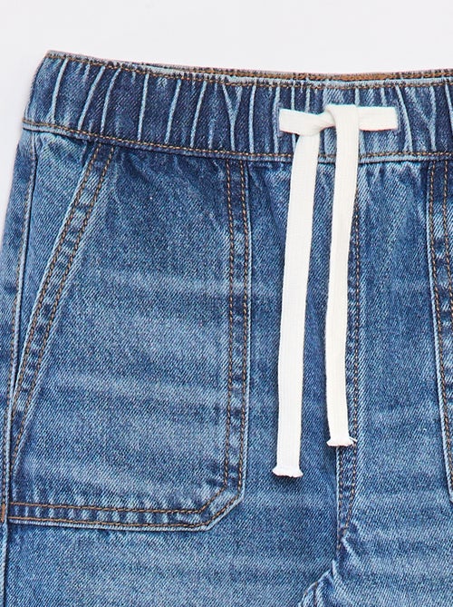 Calças de ganga estilo calças de fato de treino - Kiabi