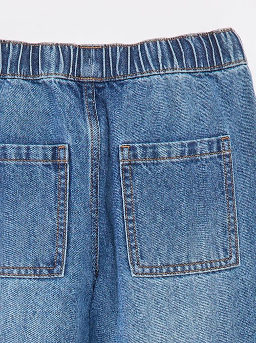 Calças de ganga estilo calças de fato de treino - Kiabi