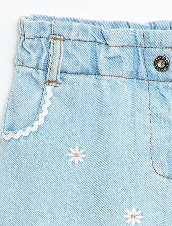 Calças de ganga estilo paperbag