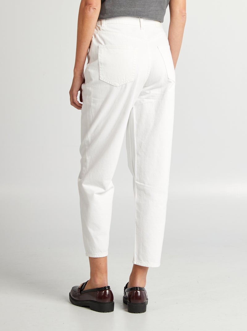 Calças de ganga fit barrel Branco - Kiabi