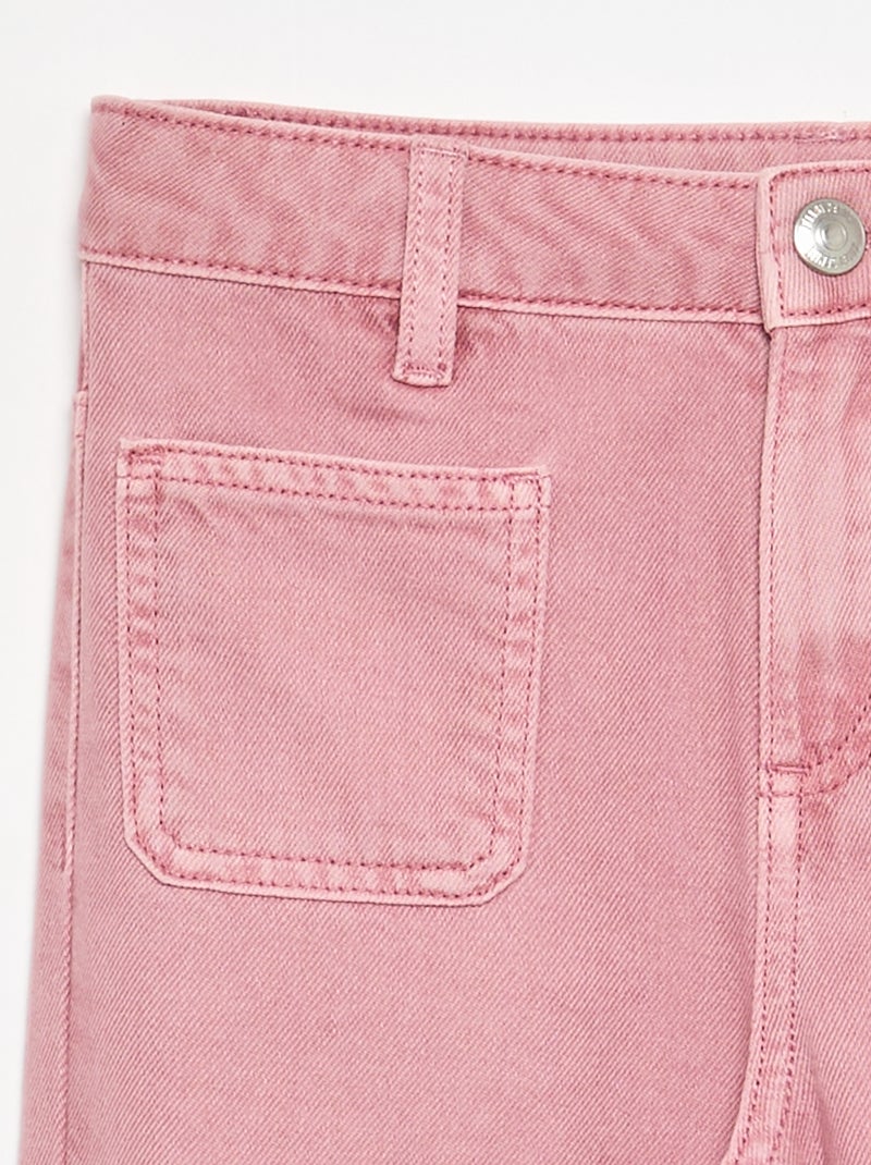 Calças de ganga flare Rosa - Kiabi