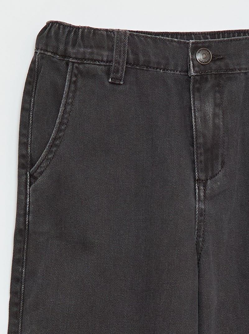 Calças de ganga / jeans corte balão largo Preto - Kiabi