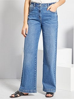 Calças de ganga largas cintura subida - Kiabi