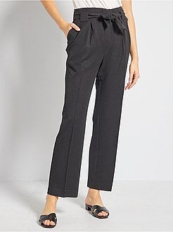 Calças de ganga largas com cintura subida - Kiabi