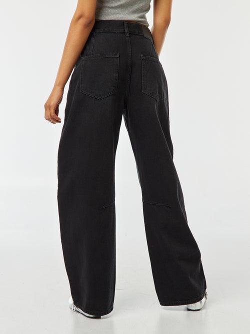 Calças de ganga largas com corte balão - Kiabi