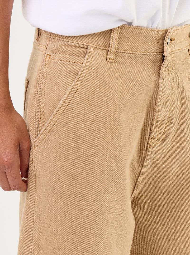 Calças de ganga largas de 5 bolsos Branco - Kiabi