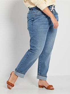 Calças de ganga largas de conceção ecológica - Kiabi