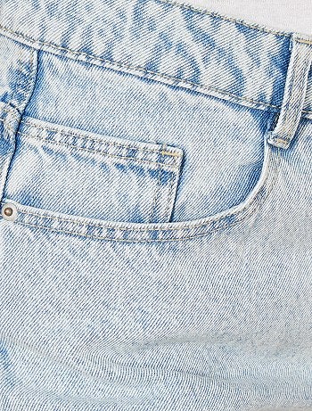 Calças de ganga largas de corte curto - Kiabi