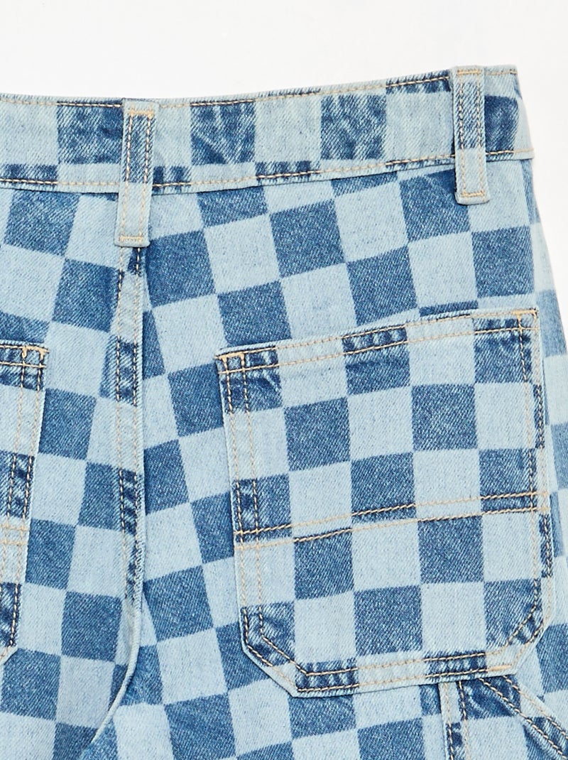 Calças de ganga largas estilo carpinteiro Azul - Kiabi