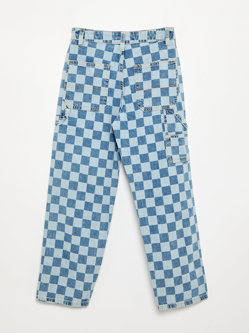 Calças de ganga largas estilo carpinteiro Azul - Kiabi
