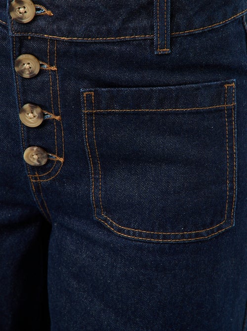 Calças de ganga largas lisas - Kiabi