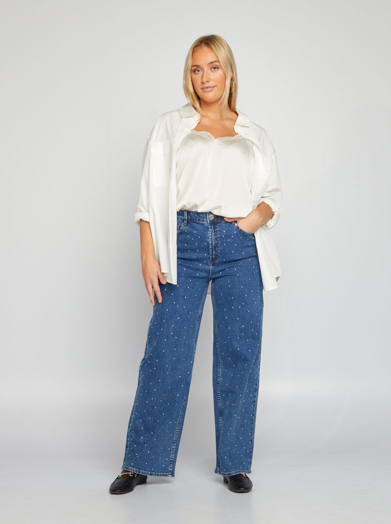 Calças de ganga largas / wide leg AZUL - Kiabi