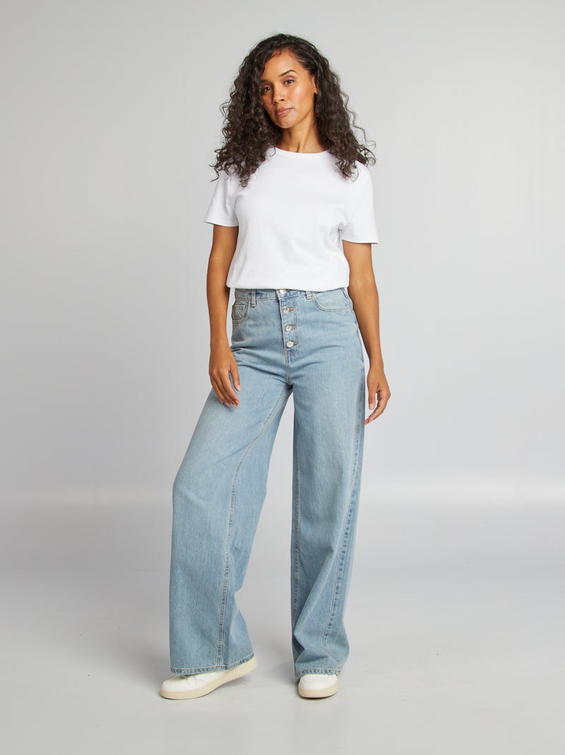 Calças de ganga largas / wide-leg AZUL - Kiabi