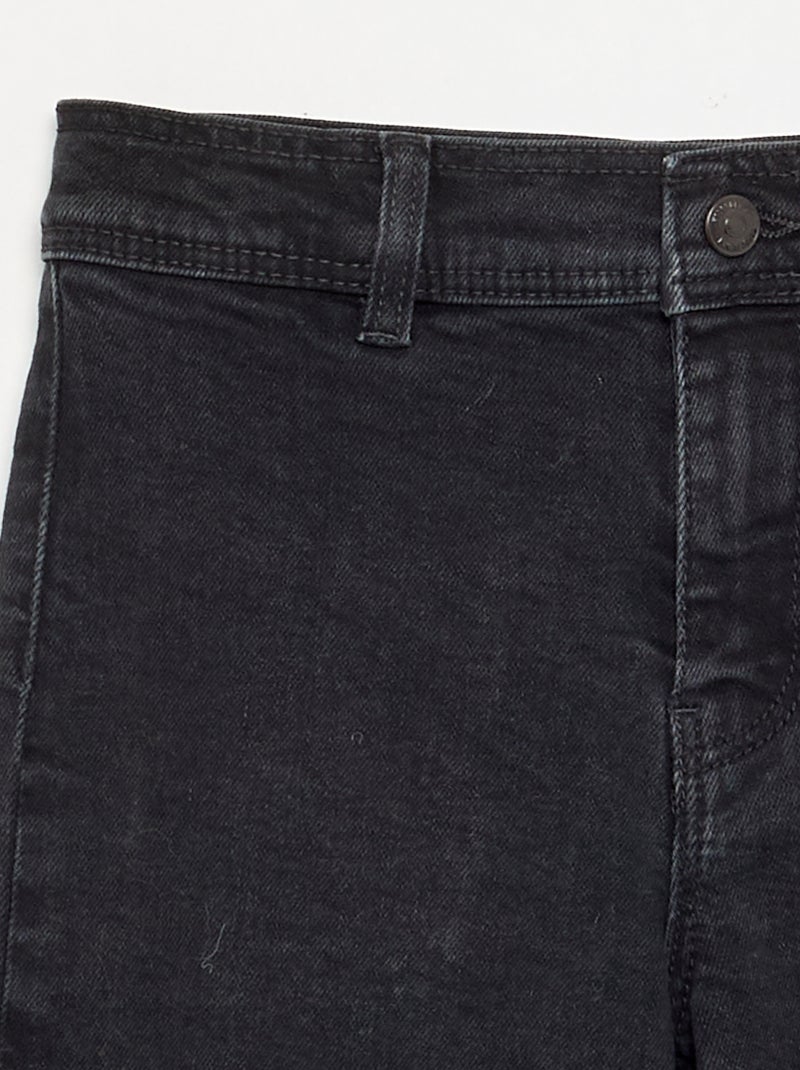 Calças de ganga largas / wide-leg Preto - Kiabi