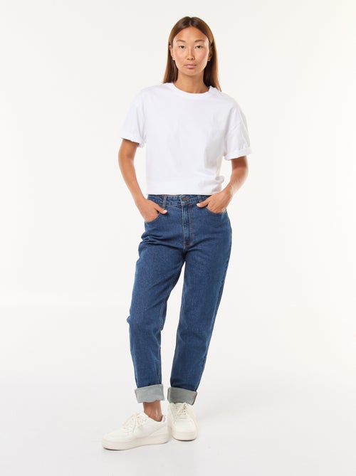 Calças de ganga mom com 5 bolsos L34 - Kiabi