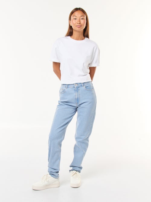 Calças de ganga mom com 5 bolsos L34 - Kiabi