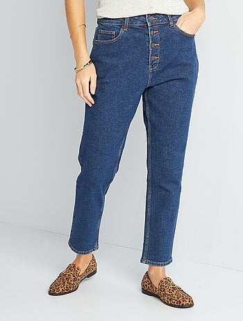 Calças de ganga mom com cintura muito subida - L28