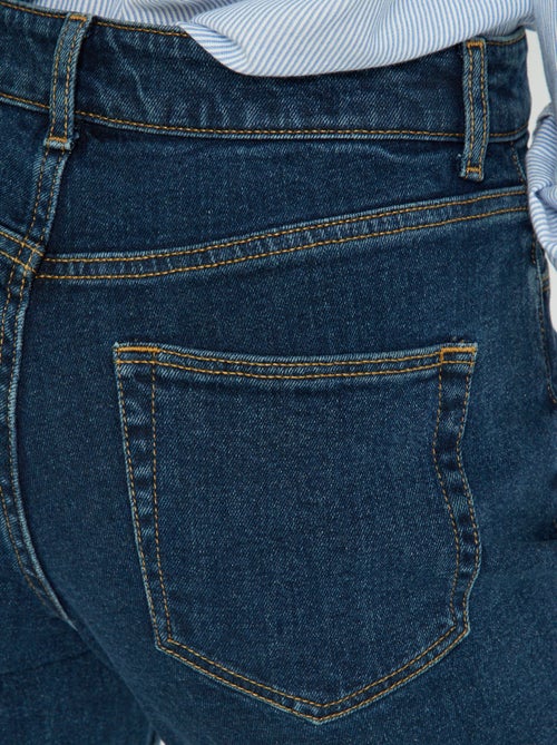 Calças de ganga mom com cintura muito subida - L28 - Kiabi