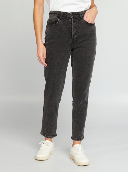 Calças de ganga mom com cintura muito subida - L28 - Kiabi