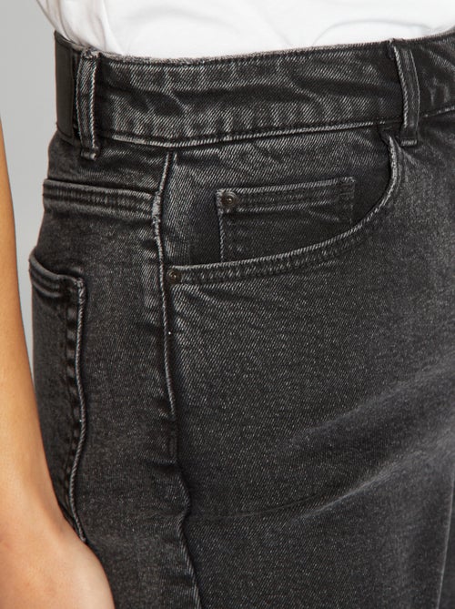 Calças de ganga mom com cintura muito subida - L28 - Kiabi