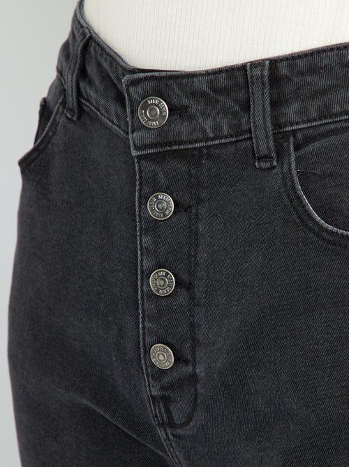 Calças de ganga mom com cintura muito subida - L28 - Kiabi