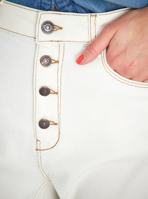 Calças de ganga mom com cintura muito subida - L30 - Kiabi