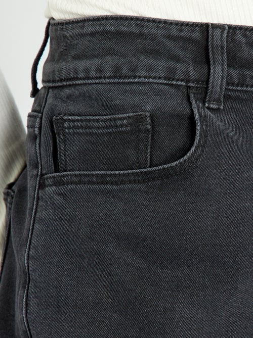 Calças de ganga mom com cintura muito subida  - L32 - Kiabi