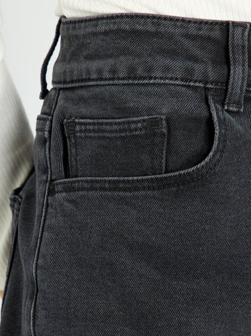 Calças de ganga mom com cintura muito subida  - L34 - Kiabi