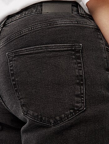 Calças de ganga mom com cintura subida - L28