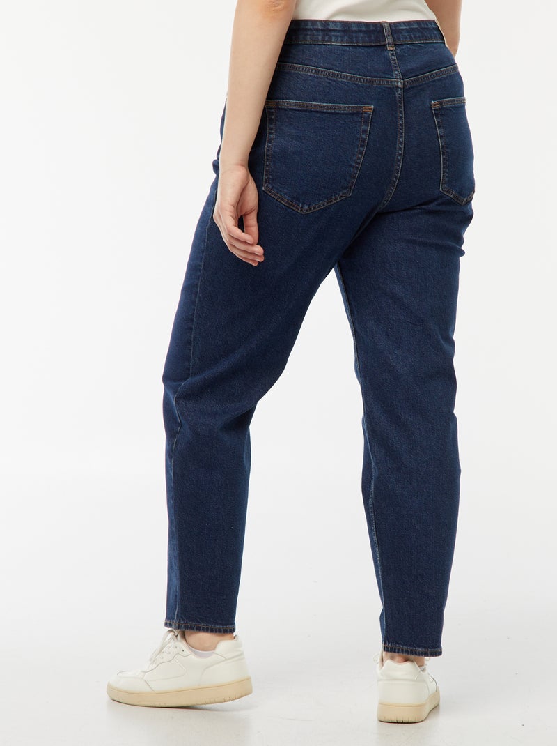 Calças de ganga mom com cintura subida  - L30 Azul - Kiabi