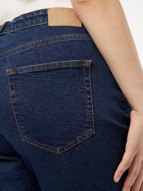 Calças de ganga mom com cintura subida  - L34 - Kiabi