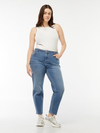 Calças de ganga mom com cintura subida  - L34
