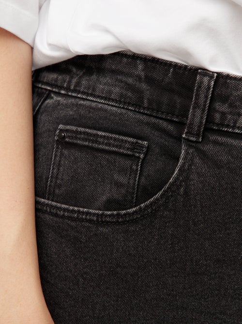 Calças de ganga mom com cintura subida  - L34 - Kiabi