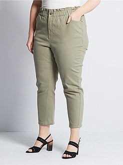 Calças de ganga mom com cintura subida - Kiabi